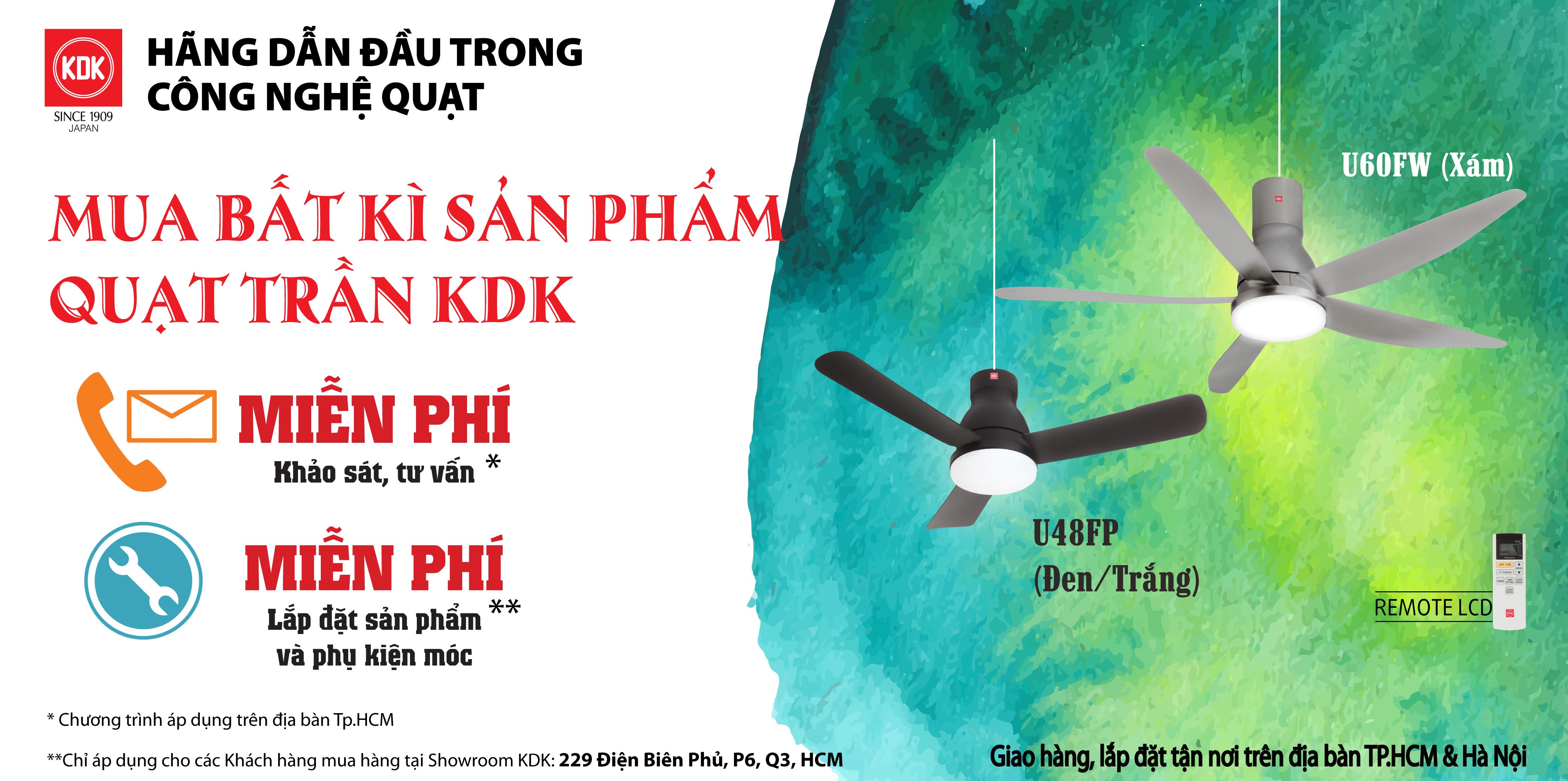 Free lắp đặt Quạt trần Quạt Cao Cấp
